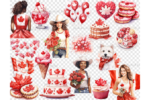 Canada Day Clipart | National Holiday PNG SVG GlamArtZhanna 
