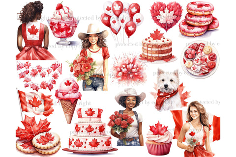 Canada Day Clipart | National Holiday PNG SVG GlamArtZhanna 