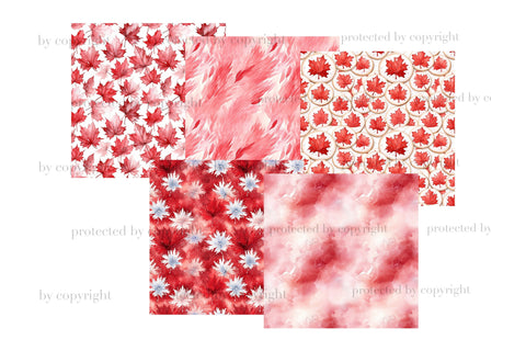 Canada Day Digital Papers | Patriotic Pattern Digital Pattern GlamArtZhanna 