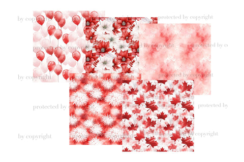 Canada Day Digital Papers | Patriotic Pattern Digital Pattern GlamArtZhanna 