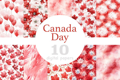 Canada Day Digital Papers | Patriotic Pattern Digital Pattern GlamArtZhanna 