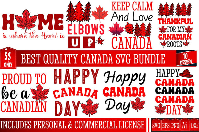 Canada SVG Bundle,Canada Sublimation Bundle,Canadian SVG Bundle,Canada T-Shirt Design Bundle,Canada Bundle SVG BlackCatsMedia 