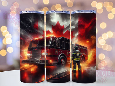 Canadian Firefighter Hero Tumbler, Canadian Hero Cup, Maple Leaf Fireman, First Responder Gift, Canadian Pride Tumbler, Fire Department Gift, Emergency Service Cup Sublimation SvggirlplusArt 