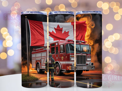 Canadian Firefighter Hero Tumbler, Canadian Hero Cup, Maple Leaf Fireman, First Responder Gift, Canadian Pride Tumbler, Fire Department Gift, Emergency Service Cup Sublimation SvggirlplusArt 