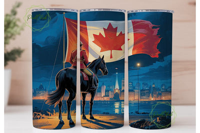 Canadian Mountie Tumbler Wrap Sublimation PixelChick 