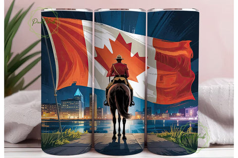 Canadian Mountie Tumbler Wrap Sublimation PixelChick 