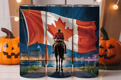 Canadian Mountie Tumbler Wrap Sublimation PixelChick 