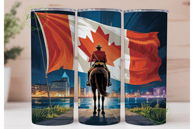 Canadian Mountie Tumbler Wrap Sublimation PixelChick 