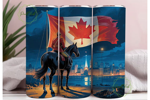 Canadian Mountie Tumbler Wrap Sublimation PixelChick 