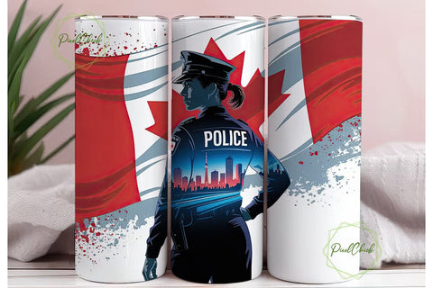 Canadian Police Officer 20oz Tumbler Sublimation PixelChick 