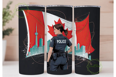 Canadian Police Officer 20oz Tumbler Sublimation PixelChick 