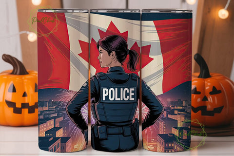 Canadian Police Officer 20oz Tumbler Sublimation PixelChick 