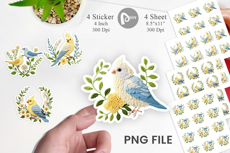 Canary Embroidery Sticker Sublimation artnoy 