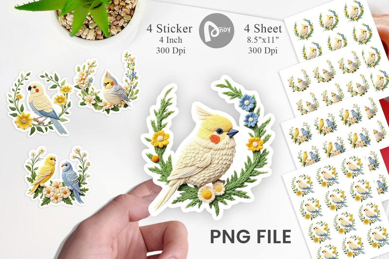 Canary Embroidery Sticker Sublimation artnoy 