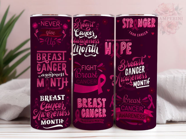 Cancer 20oz Tumbler Wrap PNG, Breast Cancer Awareness Pink Tumbler Png, Straight & Tapered Tumbler Wrap, Instant Digital Download Sublimation Li Zamperini 