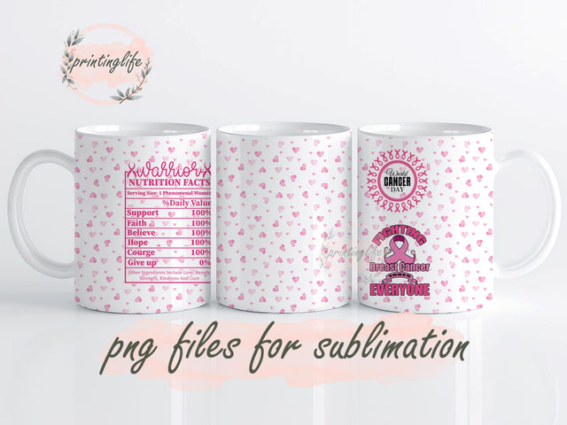 Cancer awareness Instant Digital Design Download Mug Wrap Design, Mug Design PNG Sublimation PrintingLife 