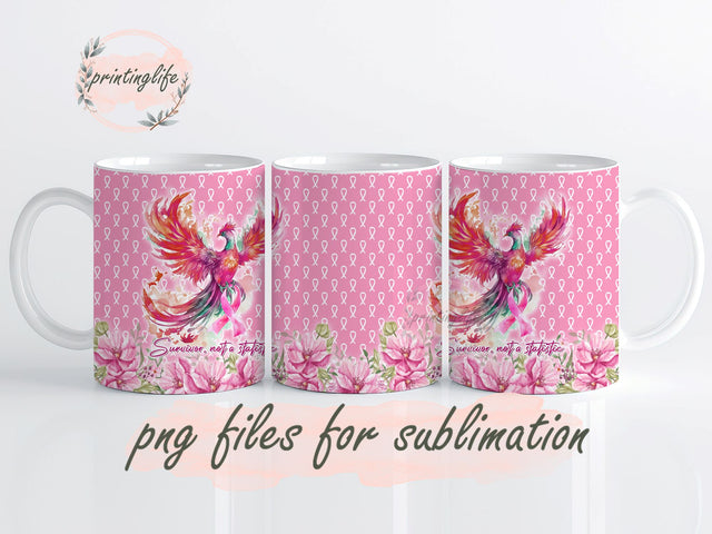 Cancer awareness Instant Digital Design Download Mug Wrap Design, Mug Design PNG Sublimation PrintingLife 