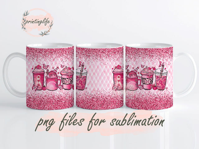Cancer awareness Instant Digital Design Download Mug Wrap Design, Mug Design PNG Sublimation PrintingLife 