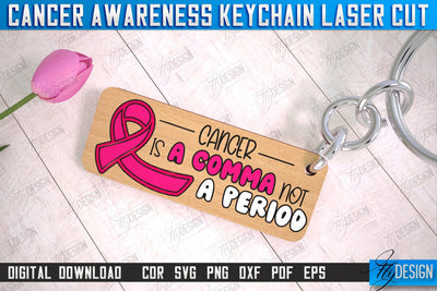 Cancer Awareness Keychain | Battling Cancer | Quotes Cancer Winner | CNC File SVG Fly Design 