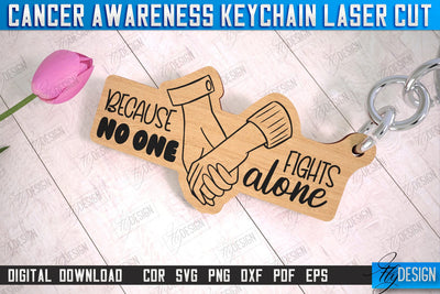 Cancer Awareness Keychain | Battling Cancer | Quotes Cancer Winner | CNC File SVG Fly Design 