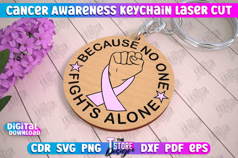 Cancer Awareness Keychain Bundle | Battling Cancer | Quotes Cancer Winner | CNC Files SVG The T Store Design 