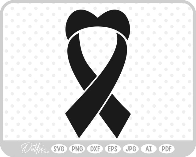 Cancer Awareness Ribbon SVG DottieDigitals 