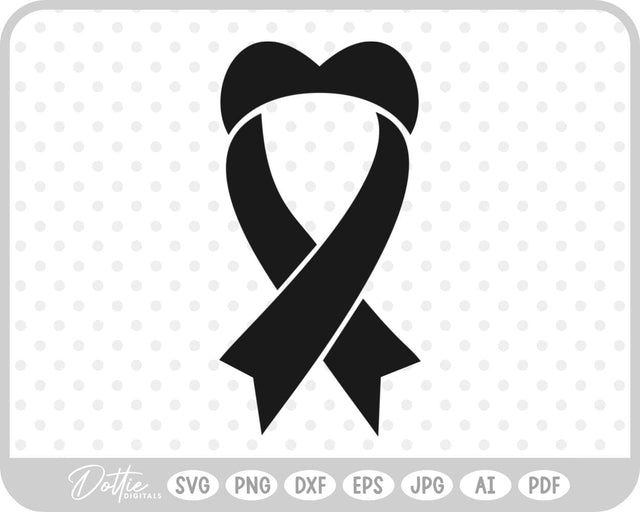 Cancer Awareness Ribbon SVG DottieDigitals 