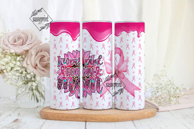 Cancer awareness tumbler bundle 20oz Skinny Tumbler Sublimation Design Breast Cancer Awareness Glitter Pink Tumbler Design-PNG Sublimation sassyprint 