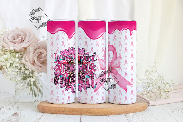 Cancer awareness tumbler bundle 20oz Skinny Tumbler Sublimation Design Breast Cancer Awareness Glitter Pink Tumbler Design-PNG Sublimation sassyprint 