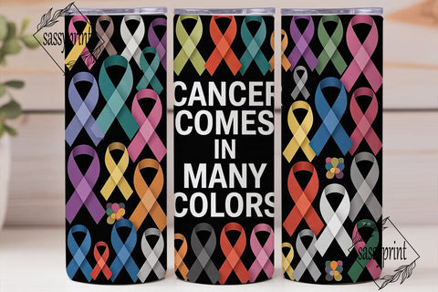 Cancer Awareness Tumbler Wrap Sublimation sassyprint 