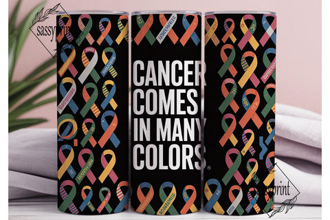 Cancer Awareness Tumbler Wrap Sublimation sassyprint 