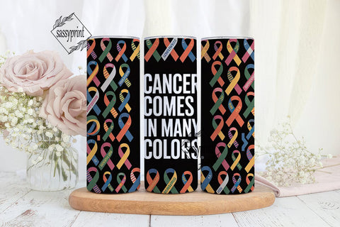 Cancer Awareness Tumbler Wrap Sublimation sassyprint 