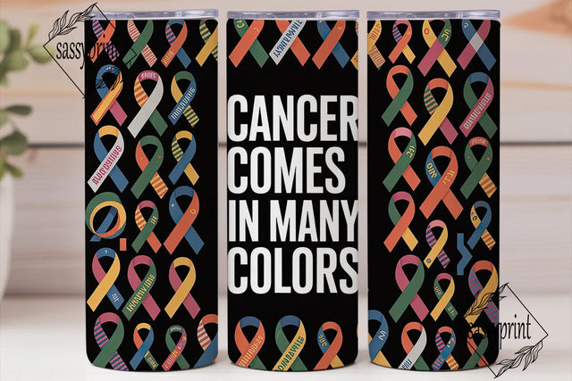 Cancer Awareness Tumbler Wrap Sublimation sassyprint 