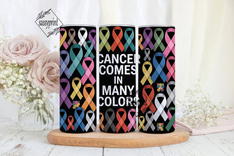 Cancer Awareness Tumbler Wrap Sublimation sassyprint 