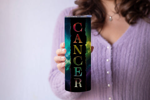 Cancer Tumbler, Zodiac Tumbler, 20 oz Skinny Tumbler Wrap, Sublimation, PNG Sublimation Designing with Marlo 