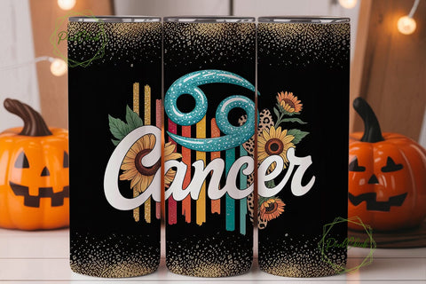 Cancer Zodiac 20oz Tumbler Wrap Sublimation PixelChick 