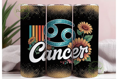 Cancer Zodiac 20oz Tumbler Wrap Sublimation PixelChick 