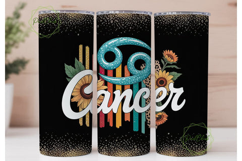 Cancer Zodiac 20oz Tumbler Wrap Sublimation PixelChick 