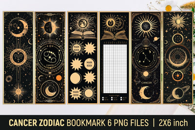 Cancer zodiac bookmark Sublimation KMarinaDesign 