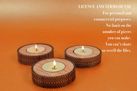 Candle Holder Flexi 2 Vector File for Laser Cutter. SVG MaramadeLaser 