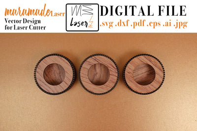 Candle Holder Flexi 2 Vector File for Laser Cutter. SVG MaramadeLaser 