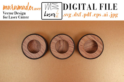Candle Holder Flexi 2 Vector File for Laser Cutter. SVG MaramadeLaser 