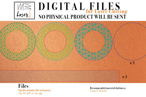 Candle Holder Flexi Deco Vector File for Laser Cutter. SVG MaramadeLaser 