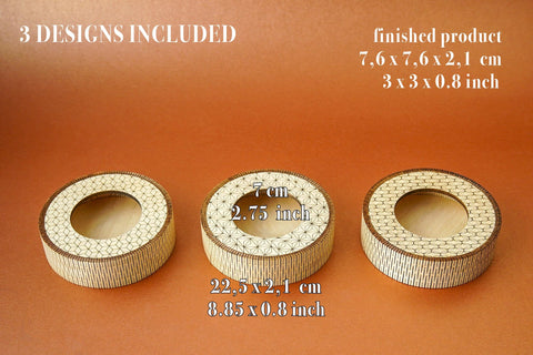 Candle Holder Flexi Deco Vector File for Laser Cutter. SVG MaramadeLaser 