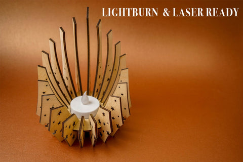 Candle Holder Lantern Star Vector File for Laser Cutter. SVG MaramadeLaser 