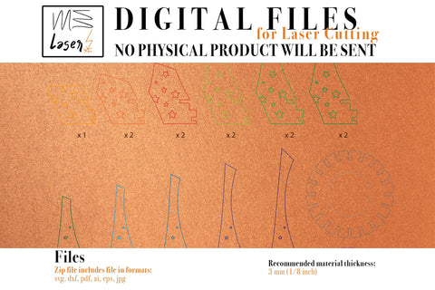 Candle Holder Lantern Star Vector File for Laser Cutter. SVG MaramadeLaser 