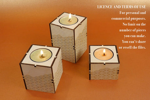 Candle Holder Tower Vector File for Laser Cutter. SVG MaramadeLaser 