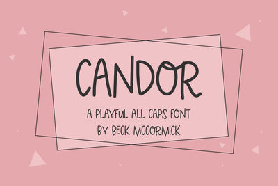 Candor Handwriting Sans Font Beck McCormick 