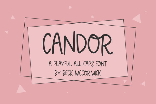 Candor Handwriting Sans Font Beck McCormick 