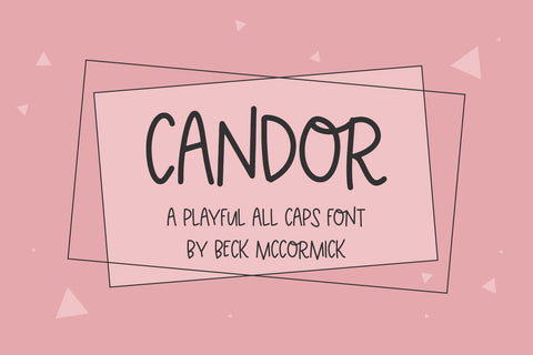 Candor Handwriting Sans Font Beck McCormick 